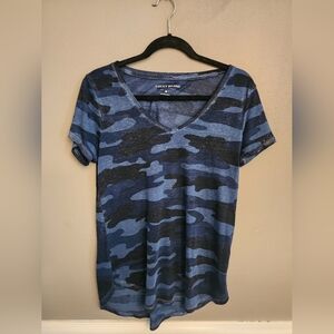 Lucky Brand Short Sleeve Blue Camo Tee